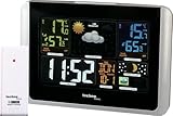 Technoline Wetterstation WS 6442 inkl. Außensender TX960-TH, Außentemperatur, Innen- und Außenluftfeuchte, Wettervorhersage und Wettertendenzanzeige, Temperaturalarm, farbiges Display