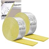 Isolierung aus Glaswolle für Rohre, 10 m Rolle, thermische und akustische Isolierung, Glasfaser (2 Stück)