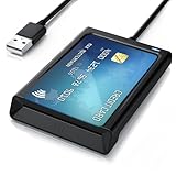 CSL - Personalausweis Lesegerät mit NFC - Chipkarenleser SIM - Dual Mode (NFC und Kartenslot) - Kartenlesegerät USB - Win 10-11 - für den neuen Personalausweis Gesundheitskarte Keine EPA Bankkarten