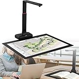 Großformatiger Buchscanner mit verstellbarer Höhe, 420 x 297 mm Scanbereich, 90° faltbar für einfache Lagerung, integriertes LED-Fülllicht, ideal für Manuskripte, Zeitungen und Karten