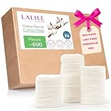 LALILL Wattepads aus Baumwolle 600 Stück - Fusselfreie Abschminkpads - Effektive Gesichtsreinigung Für Sie - Kosmetikpads Geeignet Für Empfindliche Haut - im Beutel - Für Make Up, Salon, Lotion