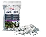 Croci Amtra Gravel NOA - Natürlicher Aquarienkies, dekorativer Bodenbelag, weiße grobe Körnung 4-8 mm, Format 2kg