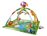 Fisher-Price Rainforest Erlebnisdecke Baby | Krabbeldecke für Baby mit Spielbogen | Dschungel Spielbogen mit Musik und Licht | Spieldecke Baby | Babyspielzeug Baby Erstausstattung Neugeborene, GXC35