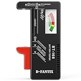 D-FantiX Batterietester, Batterie Akku Volt Checker für AA AAA C D 9V 1.5V Knopfzellen-Batterien (Model: BT-168)