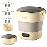 Mini Waschmaschine 15 l, Tragbare Wasch maschine mit Schleudern, 2.5kg Faltbar Reisewaschmaschine für Babykleidung Unterwäsche, Camping Toplader Waschmaschine Klein für Camping, Zuhause, Wohnungen