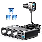 JOYROOM 210W Zigarettenanzünder Verteiler,【2025 Upgrade】 Auto KFZ Ladegerät Adapter, 3 Fach 12V/24V Stecker Ladekabel Splitter mit 36W PD & 5 USB Anschlüsse für iPhone 16/iPad/Dashcam/GPS/Sitzheizung