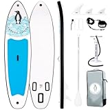 Tuxedo Sailor Aufblasbares Stand Up Paddle Board Aufblasbares SUP 10'6' x 33' x 6' Paddleboard für alle Könnensstufen Beinhaltet Paddle Boards, Paddel, Flossen, Fußleine, Pumpe, Rucksack, Patches