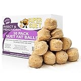 Super Suet Premium High Fat Talg Pellets Ultra High Energy Insekten & Mehlwürmer Spezielle Mischung Vogelfutter ideal für alle Gartenvögel Futter (4,25 kg, 50 Meisenknödel)