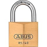ABUS Vorhängeschloss Messing 85/40 - für Kellertüren, Schuppen u. v. m. - wetterfest - Messing-Schlosskörper - gehärteter Stahlbügel - ABUS-Sicherheitslevel 6