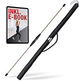 NAJATO Sports Schwingstab – Swingstick inkl. E-Book (PDF Datei) & Tasche – Wackelstab mit verstellbaren Gewichten – Für Physiotherapie & Fitness