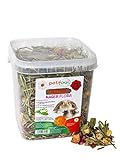 petifool Nager Flora 430g - Alleinfutter für Nager - natürliches Nagerfutter für Kaninchen und Meerschweinchen - ohne künstliche Zusätze - 100% Natur - artgerechtes Futter - Kräuter und Luzerne