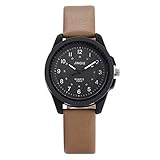 Herren-Quarz-Lederarmbanduhr, analog, Quarz-Armbanduhr, Legierungsgehäuse, digitales Zifferblatt, lässig, elegante Herren-Armbanduhr, Business-Armbanduhr, 24-Stunden-Analoguhr, Be, Eine Größe