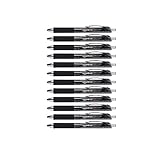 Amazon Basics Gel Pens Fine Point Smooth Writing Pens, Retractable, Black, 0.7mm, 12 Pack