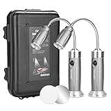 IMAGE Grill Lampe 2 Stück magnetisches LED Grilllicht 360° drehbare BBQ Grillleuchte Beleuchtung für Barbecue Picknick draußen, Geschenk zum Vatertag
