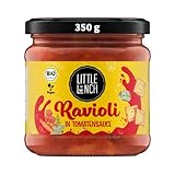 Little Lunch Bio Ravioli in Tomatensauce | Camping | Fertiggericht für jeden Tag | Vegan | Nudeln mit Gemüsefüllung | Ohne zugesetzten Zucker | Ohne Geschmacksverstärker | 350g