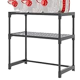 Küchenthekenregal, Mikrowellen-Regal, 50 x 26 x 60 cm, platzsparende Aufbewahrung, Utensilienregale für Küche, Geschirr, Töpfe, Pfannen, Gewürzflaschen