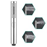 Handbrause für Badezimmer, WEIDMAX Hochdruck Wassersparend Duschkopf mit 3 Funktionen, Rund Handbrause Duschköpfe mit Abriebfreien Reinigungsdüse, Duschbrause für Baden und Spa, Chrom ABS-Körper