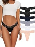 Evolyline Strings & Tangas für Damen Baumwolle String Damen Tangas Damen Sexy Tanga Set Tanga Spitze Tanga Baumwolle Damen für Frauen Unterhosen Damen Tanga Spitze String Damen Unterwäsche Mehrpack
