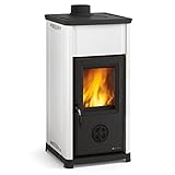 La Nordica Tea Libera Freistehender Holzofen, Raumheizung, Schwarz, Weiß