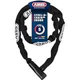 ABUS Kettenschloss Steel-O-Chain 5805K – Fahrradschloss aus Stahl – ABUS-Sicherheitslevel 5 – 110 cm – Schwarz