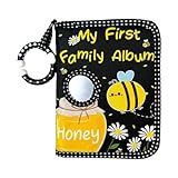 Tuxuseo Baby Fotoalben - Erstes Babybilderbuch Fotoalbum | Bebildertes Buch Mit Sicherheitsspiegel Und Weichem Stoffeinband Erinnerungsalbum Für Eltern