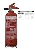 Brandengel® 2 L Schaum Feuerlöscher EN 3 Manometer Halterung Messingarmatur Sicherheitsventil, 5 A, 34B (Mit Prüfnachweis u. Jahresmarke) Küche Haushalt Gastro Hotel