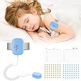 Bettnässungsalarm für Jungen und Mädchen, über USB wiederaufladbar, Bettnässungsalarm mit hochempfindlichem Sensor, lautem Ton und starker Vibration, Urinieralarm für Baby, Kinder und ältere