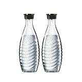 SodaStream 0,7L CRYSTAL Glaskaraffe | Spülmaschinenfest | Kompatibel mit Crystal & Penguin | elegantes Design | 2er-Pack, Glas