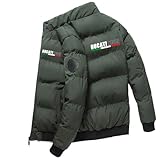 Mens Winter Jacket DU.CA.Ti, Warme Winterjacke, Geeignet für Outdoor Casual Wandern(Green,L)