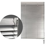 Horizontale Verdunkelungsrollos for Fenster, Jalousien aus Aluminium und Metall, einfach zu montierende 25-mm-Lamellen for Zuhause und Büro in Silber, UV-beständig, wasserdicht, individuelle Farbe/Grö