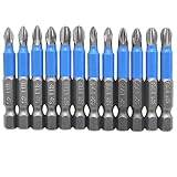 ANBOO Schraubendreher Kreuzschlitz und Pozidriv Set, PZ1, PZ2, PZ3, PH1, PH2, PH3, Sechskantschaft, 1/4 Zoll, 50 mm Magnetischer Kreuzschlitz