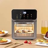 Heißluftfritteuse Backofen 13L Dörrautomat Minibackofen mit LED-Touchscreen, Ober-/Unterhitze, 15-60 minTimer ölfreies Multifunktionsofen