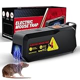 Rattenfalle Elektrisch,Jkevow Elektrische Mausefalle 2000V leistungsstarke Spannung um Ratten Sofort zu Töten,Mausfallen für Drinnen,Garten,Küche