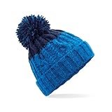 Beechfield B437 Apres Beanie (Azure Blue/Oxford Navy)