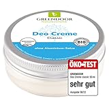 GREENDOOR Deo Creme Ohne Aluminium/Alkohol vegan 50ml – 6 Monatspack gegen Schweißgeruch, Bio Deodorant natürlich ohne Tierversuche, Naturkosmetik Aloe Vera, dezenter unisex Duft Deocreme Cremedeo