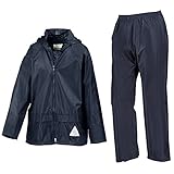 Result 2er Set Kinder Regenjacke und -hose, Navy Blau Blau, Gr.134/140 134/140,Navy Blau Blau