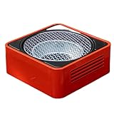 Lastgrill Holzkohlegrill Holzgrill für Holz | 34 x 34 x 15 cm Kohlegrill Rund mit Beschichtung für Haushalt, Camping, Outdoor
