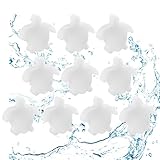Hot Tub Scum Absorber – 10 x Schildkrötenform Ölschaum absorbierender Absorber – Whirlpool-Reiniger, Pool-Schaum Absorber für Whirlpool, Schwimmbad und Spa