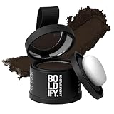 BOLDIFY Ansatzpuder 4g - Haar Concealer zur Haarverdichtung für Frauen und Männer, Grauabdeckung für 24h, wasserfestes Haar Make-up zum Ansatz kaschieren (Dunkelbraun)