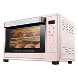 35-l-Heißluftfritteuse mit Konvektion und Drehspieß, Kleiner Mini-Ofen im Retro-Stil für die Arbeitsplatte, elektrischer Öl-freier Herd zum Heißluftfrittieren, Backen, Grillen, Braten, Grillen, A