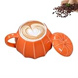 Kürbis Tasse, Kürbis Kaffeetasse, Keramik Behälter Für Dekoration Mit Wasser Für Thanksgiving, Herbst Ernte, Familie, Frauen, Männer Sowie Geburtstag Party