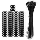 Wetterfeste Befestigungsclips für Gartensichtschutzwände, 50 oder 100-teiliges Set zur Befestigung von Zäunen und Schilfrohrmatten (50 Stück)