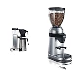 Moccamaster Filter Kaffeemaschine KBGT Thermos, 1.25 Liter, 1450 W, Polished & Graef Kaffeemühle CM 800