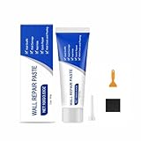 Spachtelmasse Weiß Innen, Wand Reparatur Reparaturspachtel Set für Löcher Wand Füllen, Bohrlöcher Verschließen & Wandfarbe Ausbessern Weiß,Fertigspachtel mit Spachtel, Schleifpapier & Flicken (Blau)