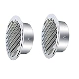 ZMTGLTG Edelstahl-Lüftungshaube for Den Außenbereich, Wind- Und Regendicht, Flachhaube, Hitzebeständig Und Rostbeständig, Geeignet for Außenwandlüftungen(160mm)