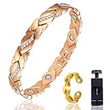 Magnetarmband Damen, Lymphdrainage Magnetarmband Damen, Magnet Armband, Lymphdrainage Magnetarmband Damen Frauen Passendes Geschenk für Freunde (Bringen Sie einen 1 Ring und einen 1 Einsteller mit)