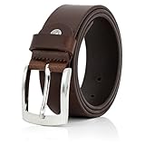 LINDENMANN Gürtel Herren Vollledergürtel aus Büffelleder, 40 mm breit, kürzbar, Gürtel, Ledergürtel, Jeans-Gürtel, XL, braun, Größe/Size:Bundweite 110 cm Gesamtlänge 125 cm W 43.3 XL