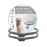 BKEPDY Hundehalsband 2 Stück Effektiver Schutz vor Ungeziefern Wasserdicht Einstellbares Floh und Zeckenschutz für Hunde Alle Größen und Rassen (Grau)