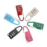 FRCOLOR 6 Stück Passwort Vorhänge Schloss Schlüssel Mini Gepäck Fahrtürschloss Sperren Koffer Vorhängeschloss Rucksackschlösser Für Die Reise Tragbares Reiseschloss Eisen