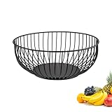 Westmark Drahtkorb Lumos Klein – Stilvolle Obstschale & Brotkorb – Dekorativer Metallkorb für Obst, Gemüse, Brot & Brötchen – Schwarz, 20 cm